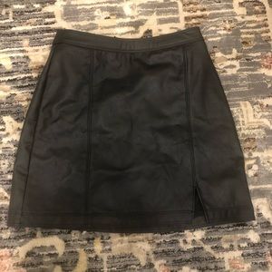 Faux leather skirt